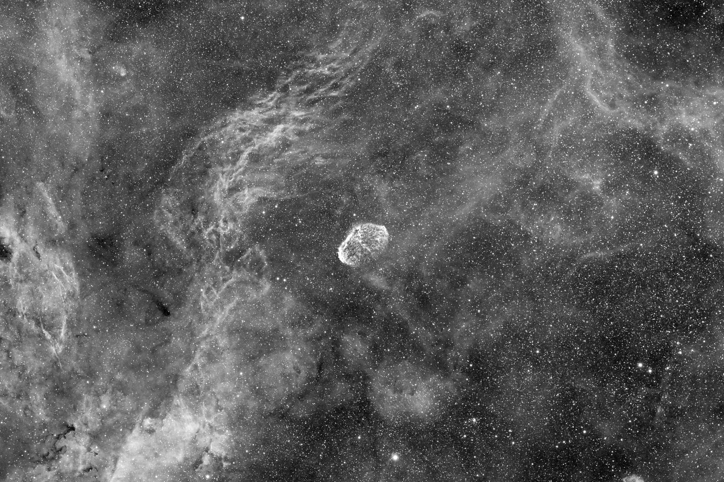 Crescent Nebula in H-a