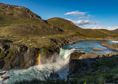 Waterfall and Rainbow Torres del Paine
