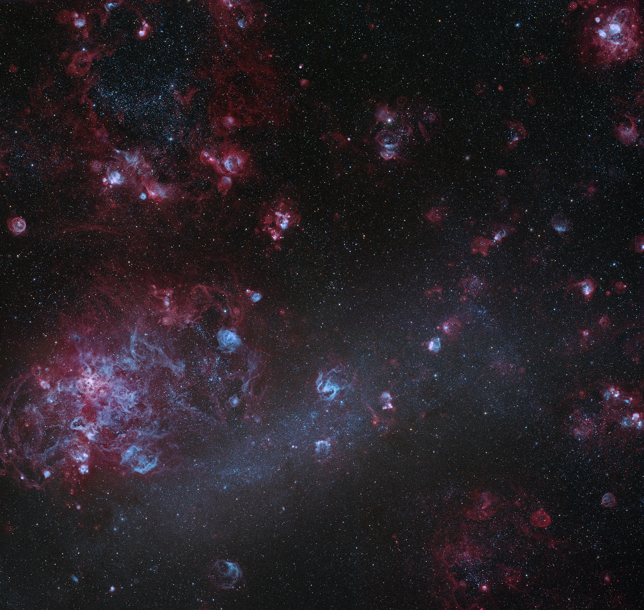 Large Magellanic Cloud and Surrounding Structures