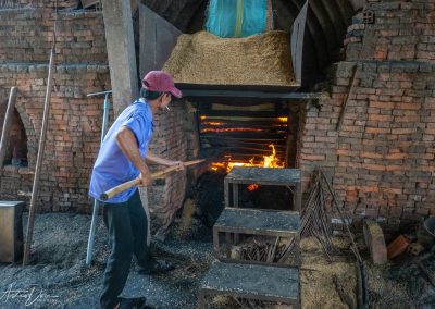 Stoking Fire at Brick Kiln